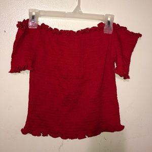 red crop top